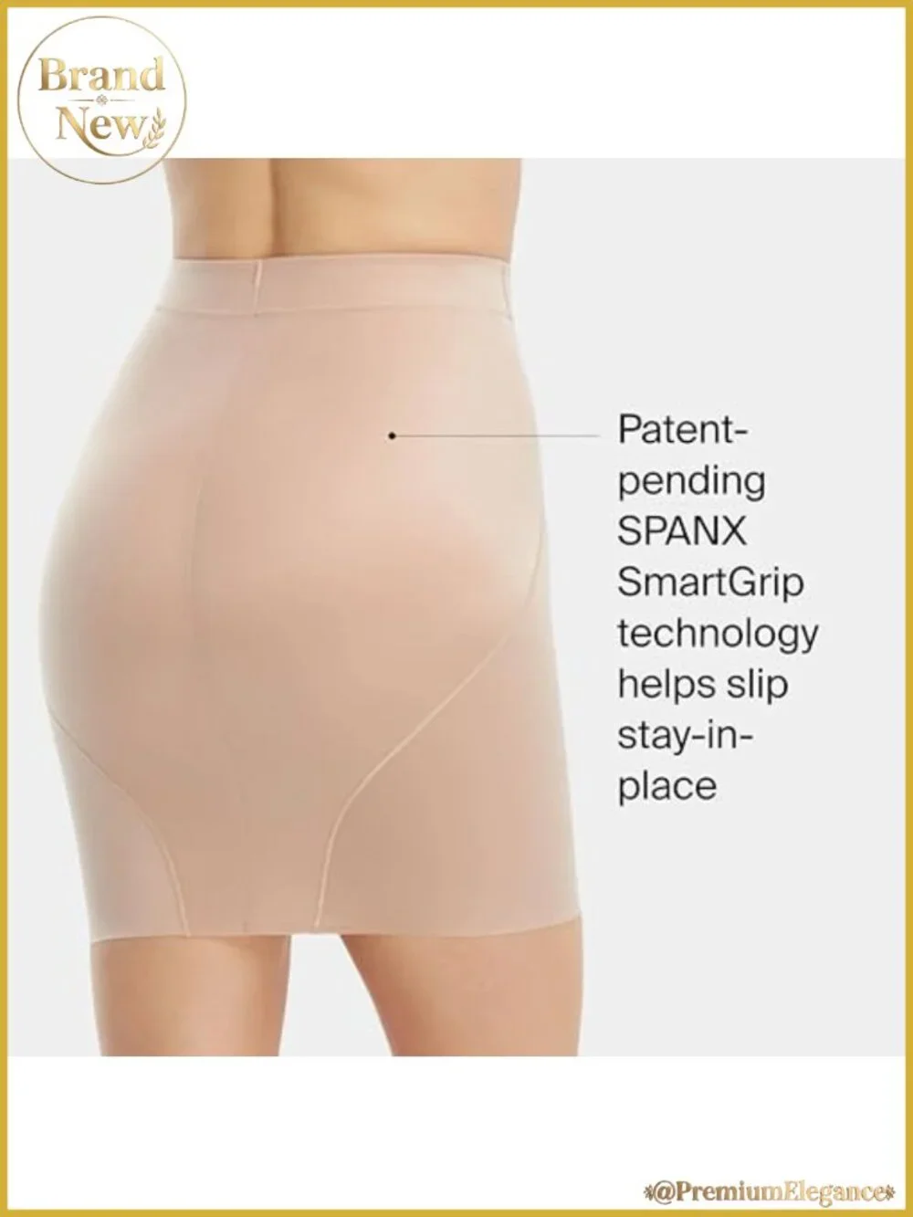 Control Half Slip Shapewear, Mid Thigh, Nylon Lycra, Tummy Control, Breathable,